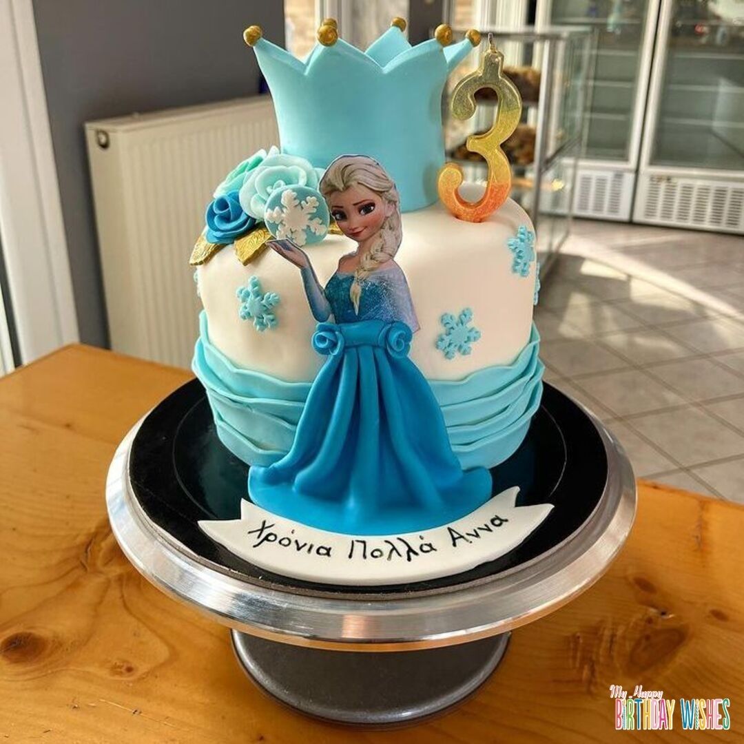 50 Layers of Happiness Birthday Cakes that Delight : 2 tier Frozen themed  birthday cakes