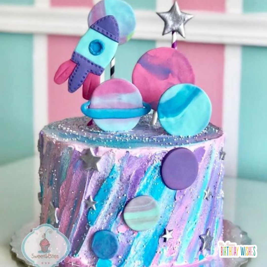 How to Make a Galaxy Cake - British Girl Bakes