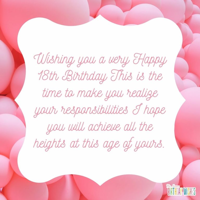 110 Happy 18th Birthday Wishes | My Happy Birthday Wishes